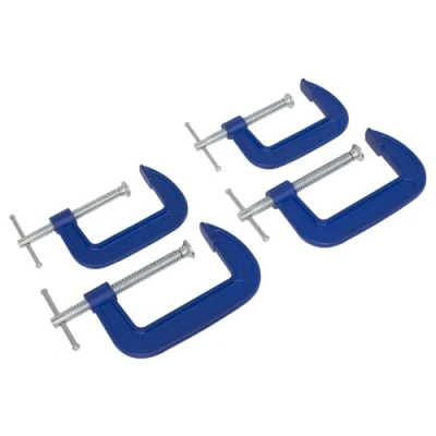 Image of Sealey G Clamp Set 75mm &amp; 100mm 4pc