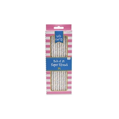 Image of Carousel Home and Gifts Pack Of 24 Star Party Paper Straws