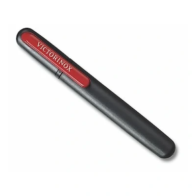 Image of Victorinox Swiss Army Knife Sharpener, Dual Sharpener Professional, Made, Portable, Black/Red