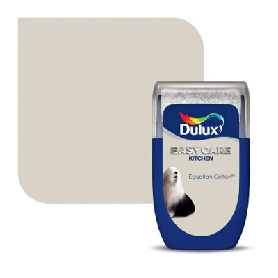Image of Dulux Easycare Kitchen Tester Paint, Egyptian Cotton, 30 ml