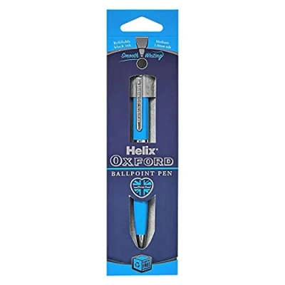 Image of Helix Oxford Premium Ballpoint Pen (Light Blue) with Plastic Free Packaging, 209816