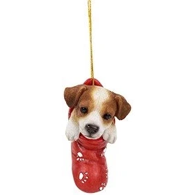 Image of Vivid Arts Hanging Christmas Stocking Pet Pals Jack Russell