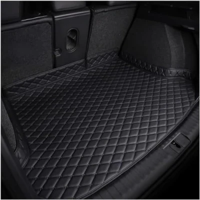 Image of Car Leather Boot Mat for Mercedes Benz GLA 2020 2021 2022 2023,Waterproof Anti Scratch Slip Protector Pad Cargo Tray Liners Trunk Carpets Interior Accessories,Black