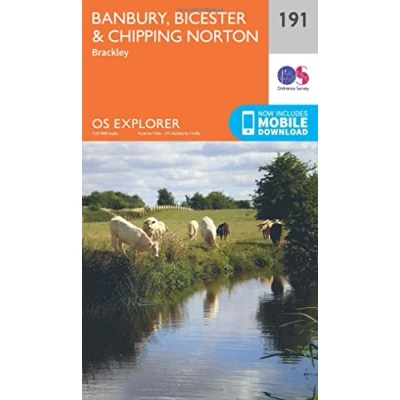 Image of Explorer 191 Banbury, Bicester &amp; Chipping Norton Map With Digital Version