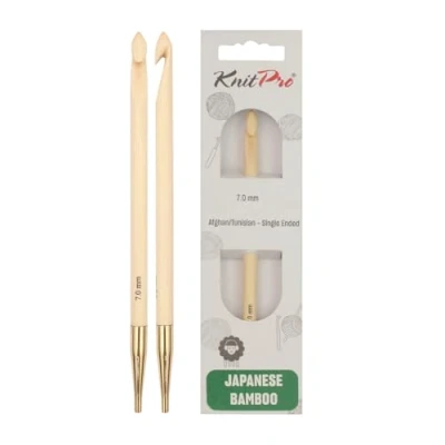Image of KnitPro Bamboo Tunisian Crochet Hook 7.00mm 3pcs