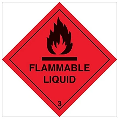 Image of V Safety Hazard diamond Flammable 200x200mm Magnetic Sign