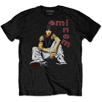 Image of Eminem Letters Official Tee T Shirt Mens Unisex (X Large) Black