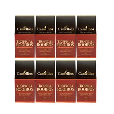 Image of Tropical Rooibos Tea, Pyramid Tea Bags, Camellios (120 8 Pack)