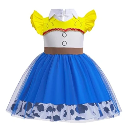 Image of Lito Angels Jessie Costume Fancy Tulle Dress Cotton Outfit for Baby Girls Age 6 12 Months Blue 347 (Tag Number 80)