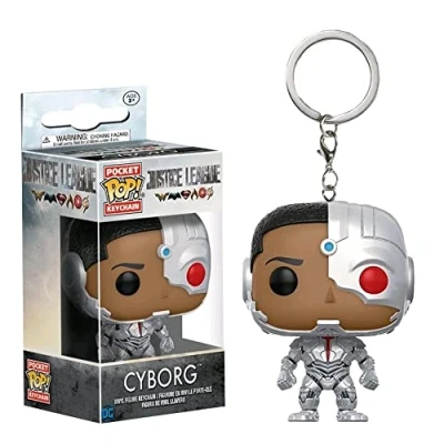 Image of DC 13793 &quot;Justice League Cyborg&quot; Pocket Pop Keychain Figure