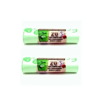 Image of Compostable Kitchen Caddy Liner 2 x 20 Bags 7L