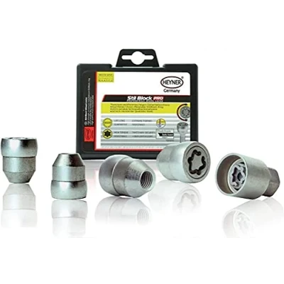 Image of Fits Hyundai Kona Heyner Germany Locking Wheel Nuts Set 4 Car Security Locks Anti theft 171/5 M12x1.5
