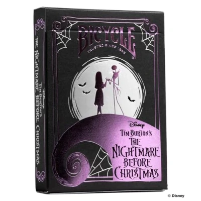 Image of Bicycle Disney Nightmare Before Christmas Playing Cards 1 Deck, Air Cushion Finish, Professional, Superb Handling &amp; Durability, Great Gift For Card Collectors, White