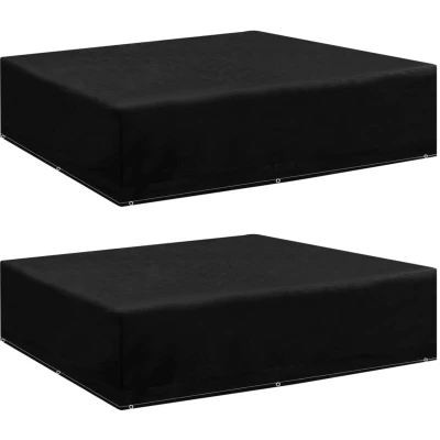 Image of vidaXL Garden Furniture Covers 2 pcs 8 Eyelets 200x200x70 cm