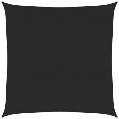 Image of vidaXL Sunshade Sail 160 g/m² Black 5x5 m HDPE