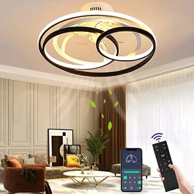 Image of Wildcat Ceiling Fans with Lights, LED Light Fan Remote Control Invisible Quiet Lamp for Dining Room Living Bedroom