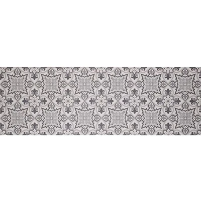 Image of Baroni Kitchen Vinyl Runner Rug 60 x 180 Cm Decorative Majolica Colorful PVC Non Slip Washable