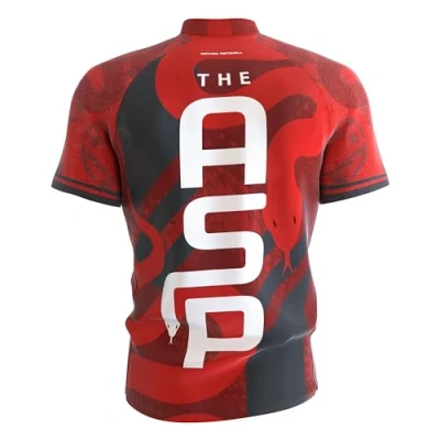Image of Target Darts Nathan Aspinall Dart Shirt ASP 2024 Edition (XXL) Top, Mens Shirts, Coolplay Collarless Pro Shirt, Player T Gifts Red and Black