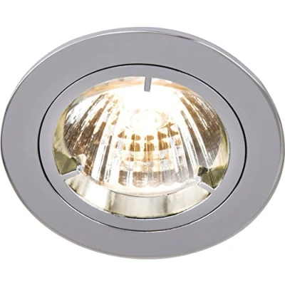 Image of KnightsBridge IP20 230V GU10 Chrome Recessed Fixed Twist &amp; Lock Downlight