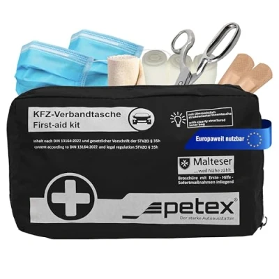 Image of Petex 43930004 First aid kit Contents nach DIN 13164, black