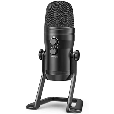 Image of SaharaGaming Microphone Four Pickup Patterns USB Mic with Mute Button, for Recording Instruments, YouTube, Gaming, Voice Over,Vocal,Stream,Zoom K9