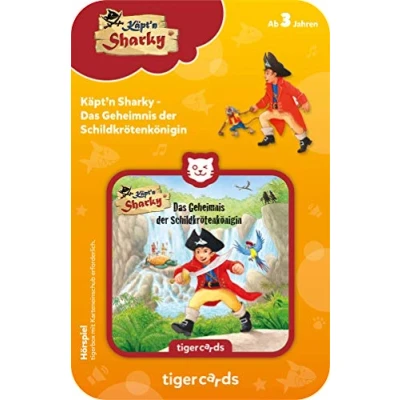 Image of tigermedia tigercard Capt&#039;n Sharky the Secret of Turtle Queen Adventure Travel Children Stories Tiger Box Audio Play Book