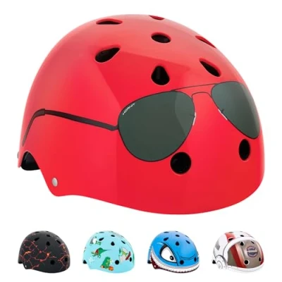Image of Hornit Kids Bike Helmet Child Bike, Skateboard, Skating &amp; Scooter BMX Toddler Multi sport (Medium, Aviator)
