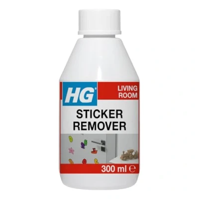 Image of HG Sticker Remover, Sticky Stuff Residue &amp; Adhesive Cleaning Fluid Glue Remover for Stickers, Tar, Grease Oil, Effective Surface Cleaner 300ml