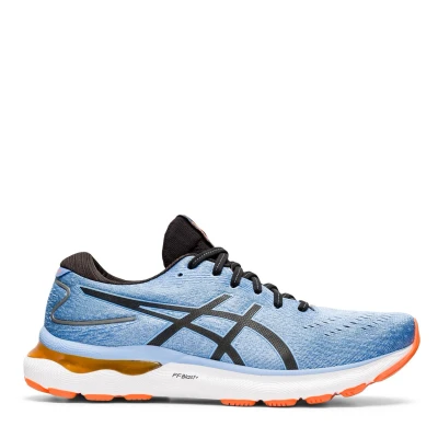 Image of Asics Mens GEL Nimbus 24 Running Shoes Blue Textile Size UK 7