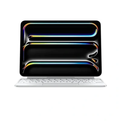 Image of Apple iPad Magic Keyboard Case for Pro 11 inch (M4), Great Typing Experience, Built in Trackpad, Function Row, British English White ​​​​​​​