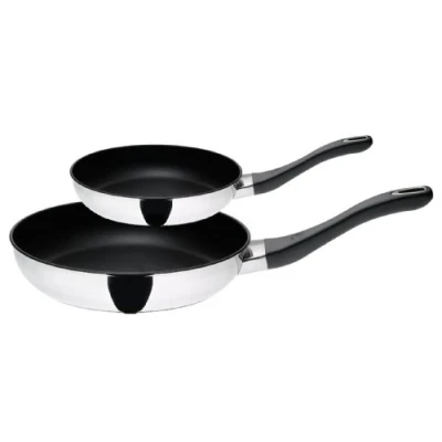 Image of Prestige Stainless Steel Twin Pack Skillets