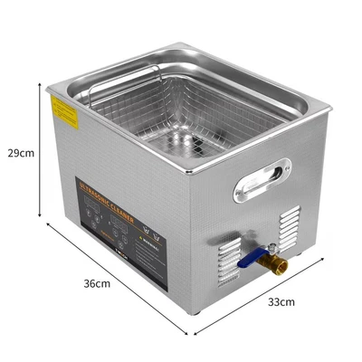 Image of Digital Ultrasonic Cleaner 15L Professional Commercial Stainless Steel Ultra Sonic Bath Cleaning Tank Machine 1 30 Minute Timer 0 80C Heater 450W 240V 40kHZ Jewellery Metal Part FREE Wire Mesh Basket