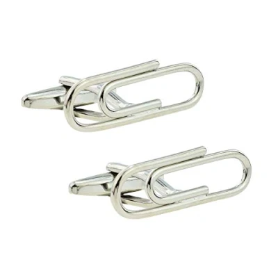 Image of Paperclip Cufflinks Presented in a Box
