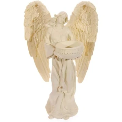 Image of Puckator Standing Angel Figurine Tea Light Candle Holder Bathroom Fireplace Shelf Ornament Tealight Holders Glass New Home Gifts Living Room Accessories Gothic Agel For Women
