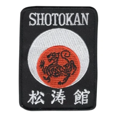 Image of Martial Arts Embroidered Patches Badges for Uniforms, Accesories Badge Karate Shotokan Tiger Patch
