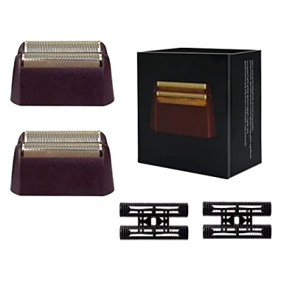 Image of 2 Pack Professional 5 Star Series Finale Shaver Replacement Foil and Cutter Bar Assembly Compatible with wahl 7031 100, 7043 100 Super Close Shaving Heads (red)