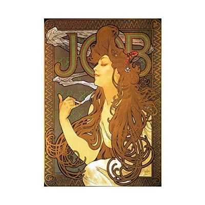 Image of Wee Blue Coo Painting Nouveau Mucha Job 1896 Old Master Wall Art Print
