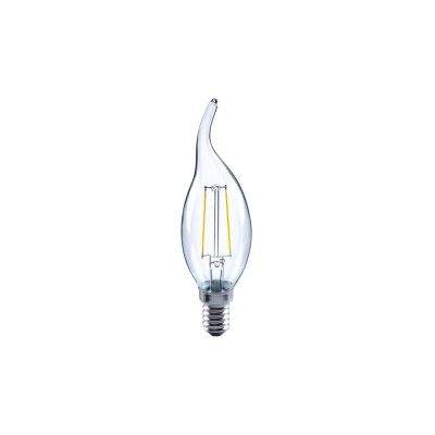 Image of LED Clear Flame Tip Candle Bulb 2W (25W) Warm White Small Screw Fitting (E14)