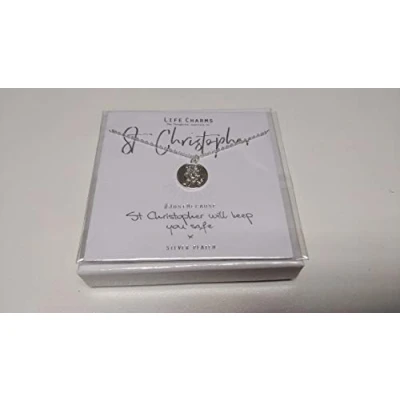 Image of Life Charms St Christopher Will Keep You Safe Necklace