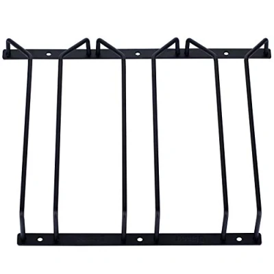 Image of Dianoo Wine Glass Holder, Stemware Rack Under Cabinet with Screw 27 cm, 3 Rows Black