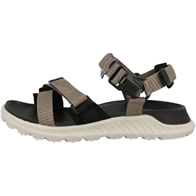 Image of ECCO Women&#039;s Exowrap W 3s tex Sandal, Moon Rock Taupe, 3.5 UK