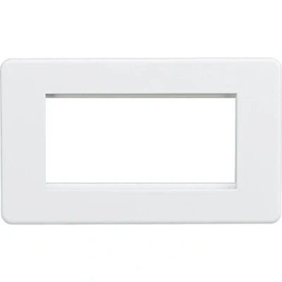 Image of KnightsBridge Screwless 4G Modular Faceplate Matt White