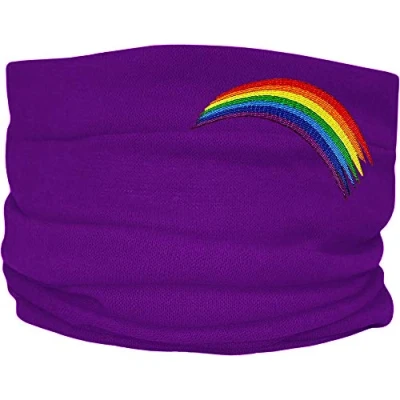 Image of TeddyTs Women&#039;s Super Soft Fine Knit Rainbow Snood Scarf (Purple)