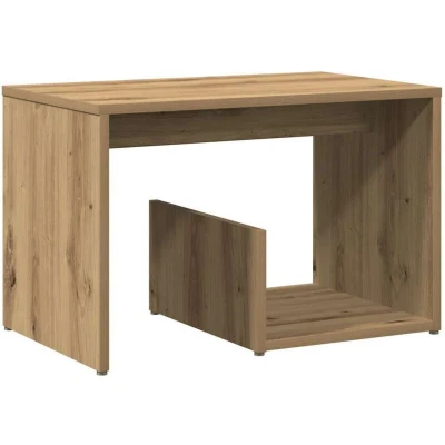 Image of vidaXL side table/coffee table rectangular 59x36x38 cm engineered wood artisan oak versatile modern design ample storage
