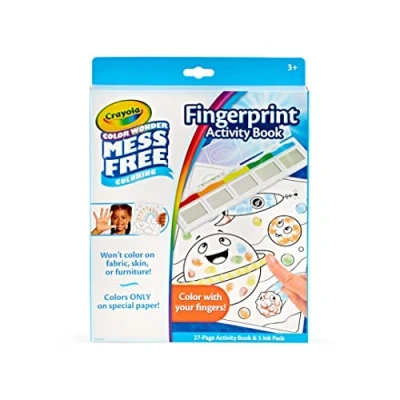 Image of CRAYOLA Color Wonder Mess Free Fingerprint Ink Painting Activity Set, Finger Alternative, Gift for Kids, Age 3, 4, 5, 6