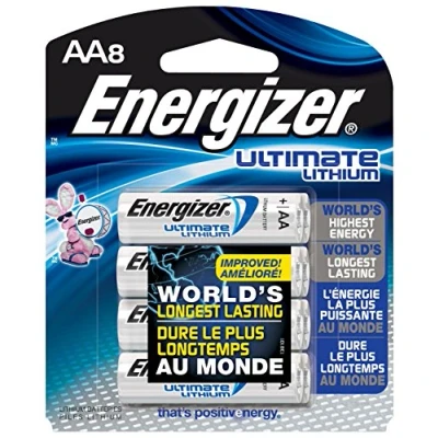 Image of Energizer L91BP 8 Ultimate Lithium AA Batteries (8 Pack)