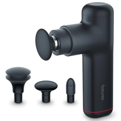 Image of Beurer MG 79 Massage Gun Sensitive, Compact with 3 Attachments, Gentle Trigger Point for Sensitive Body Areas, Handy Muscle Massager Intensity Levels