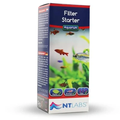 Image of NT Labs Aquarium Filter Starter Tropical &amp; Coldwater Aquariums, Breaks Down Toxic fish Waste, Prevents Ammonia Nitrite, use after adding new or a Clean (100 ml)