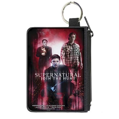 Image of Buckle Down Women&#039;s Canvas Coin Purse Supernatural, Multicolor, 4.25&quot; x 3.25&quot;