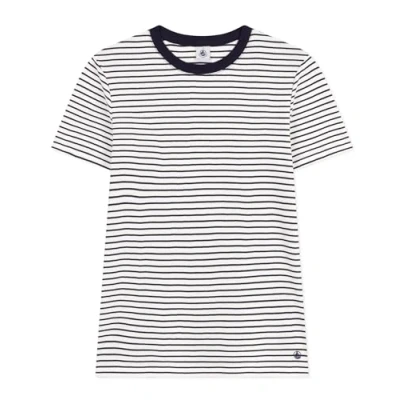 Image of Petit Bateau MC COL ROND women&#039;s T shirt in Marine